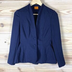 Mary Crafts Blazer Womens 2 Y2K‎ Fitted Structured Handsewn Jacket Quiet Lux